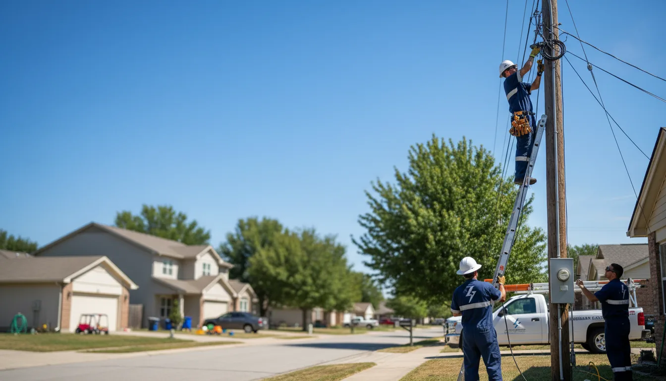 Residential electrician providing installation services in Germantown, IL